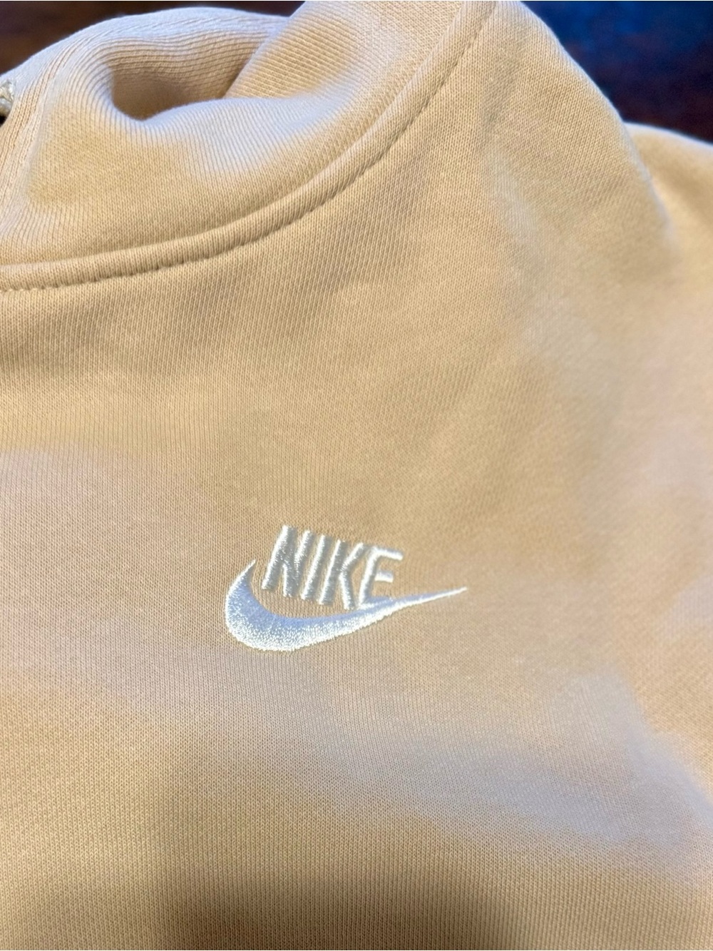 Nike women's Cream Crewneck Sweatshirt with White Swoosh